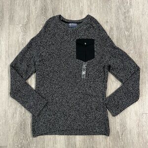 American Rag Gray Chest Pocket Long Sleeve Crew Neck Pullover Sweater NWT Sz XL